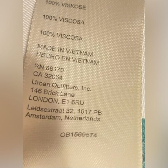 🛍️Free People Hilary Printed Top C green Combo Size L💥 - Picture 6 of 7